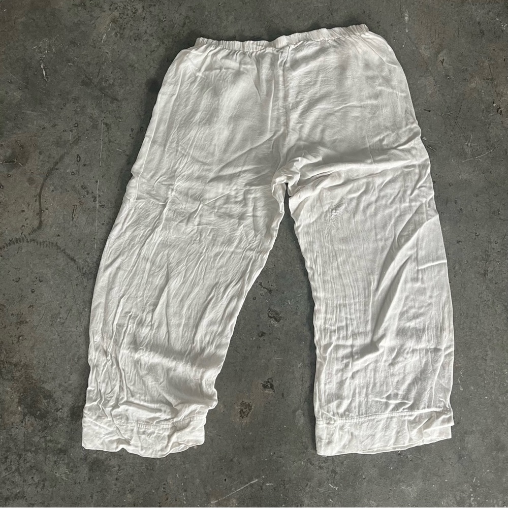White balloon pants yoga wide leg ashram s/m - Picture 5 of 5